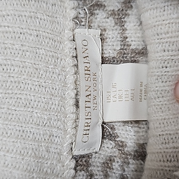 Christian Siriano cream and neutral cheetah print sweater - Picture 3 of 5